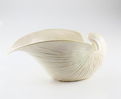 Generisch Übertopf Muschel Pflanzgefäß Pflanzschale Maritim Creme Deko Gartendeko Pflanzgefäß Blumenvase Keramik