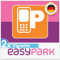 2X EASYPARK Aufkleber Easy Park Vignette APP Sticker Hinterglasaufkleber klein, KFZ Ticket Auto Parkplakette Parken (6 x 6 cm, UV Schutz, wiederablösbar, Made in Germany)