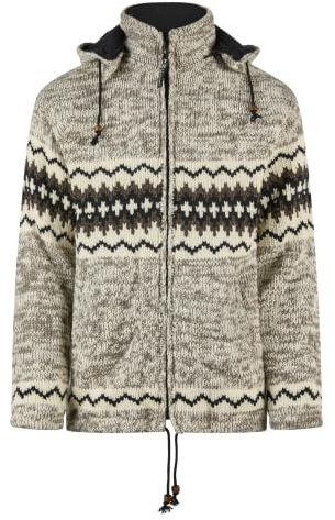 THC Natural Line Cárdigan de lana de oveja noruega gris jaspeado 608 | lana de oveja | chaqueta de punto | chaqueta de lana de oveja | chaqueta de lana de oveja | chaqueta exterior, gris, XL