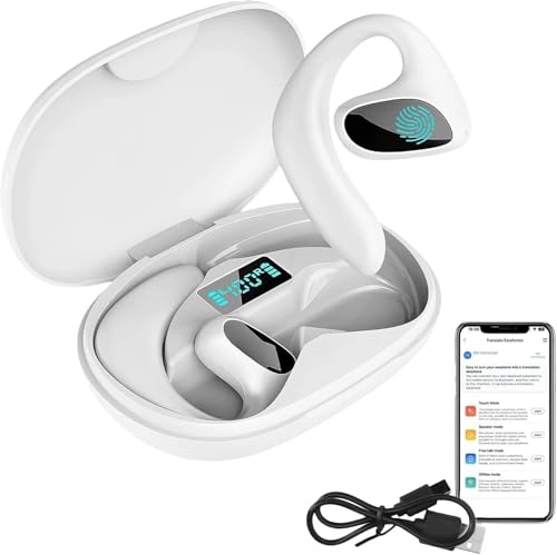 MEIION dostise LingoBuds Pro Kabelloses Übersetzungs Headset mit Echtzeit Übersetzung in 144 Sprachen und Bluetooth Geräuschunterdrückung für Reisen, Studium und Beruf