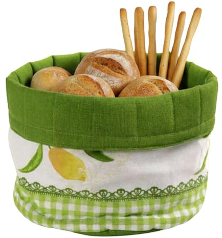 moorg Cestino Pane in Cotone, Porta Pane da Tavola - Cestini con Diverse Fantasie, Portapane da Tavola 19x19 cm