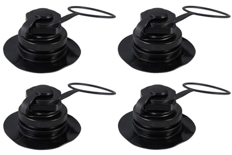 Healeved 4pcs Tpu Spiral Boston Air Valves Universal Fit Inflation Valves for Inflatable Kayaks Rafts Rubber Boats Pump Accessories Replacement Set for Water Sports