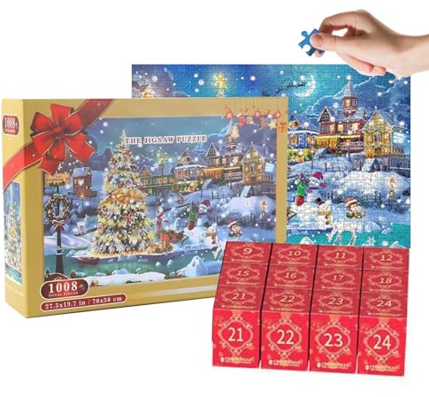 Adventskalender Puzzle Spiel 1008 Teile Interaktives Spiel