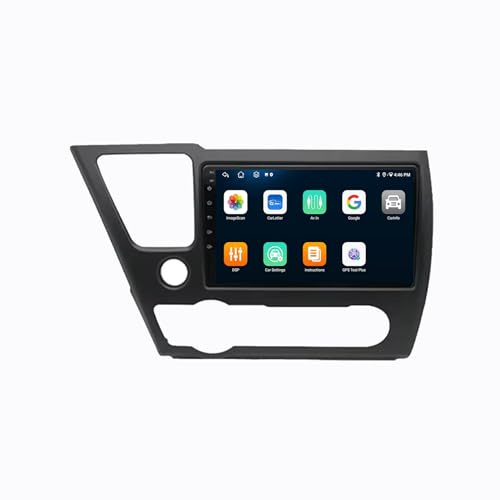 Car Radio para Honda Civic 9 2013-2016 9 Pulgadas Android 15 Car Navegación con BT GPS WiFi Radio Backup Camera para, 4 Core 2G+64G