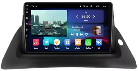 Radio de Coche Audio Estéreo 2 DIN para Peugeot 407 CC SW 407 CC 2004-2011 HD Pantalla Táctil+Llamadas Manos Libres Bluetooth+WiFi, Mandos Volantes, 4 Nuclear 1G+16G