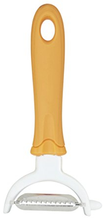 KitchenCraft Healthy Eating Soft-Grip 2-in-1 Julienne Peeler, 16.5 cm (6.5) - Orange