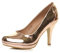 AJVANI mid high Heel Platform Work Evening Court Shoes Pumps Size 5 38 Rose Gold