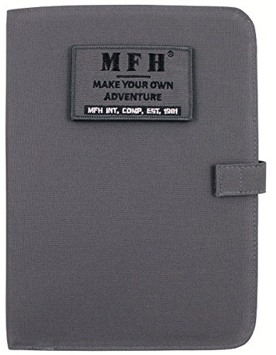 MFH Terminplaner A5 Organizer Ringbuchhalterung Memobuch Timer (Urban Grau)
