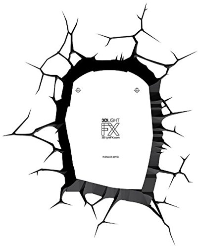 3D Light Fx Replacement Crack Stickers (Iron Man - Face)