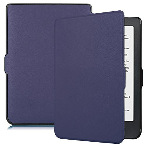 Kepuch Custer Coque pour Kobo Clara HD,PU-Cuir Étui Housse pour Kobo Clara HD - Bleu