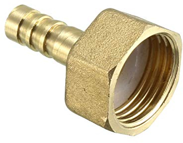 sourcing map Brass Barb Hose Fitting Connector Adapter 8mm Barbed x 1/2 PT Female Pipe