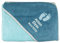 Wolimbo Kapuzenhandtuch personalisiert mit Namen und Motiv - kristallblau - 100x100 cm - für Baby und Kinder