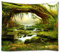A.Monamour Wandteppiche Geheimnisvollen Grünen Dschungel Bäume Streams Regenwald Sommer Natur Landschaft Dekore Stoff Wandbehang Wandteppich Wandbild Vorhang Wand Wand Dekor Für Schlafzimmer 180x200cm