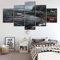 LIVELJ Poster,5 Teilig Leinwand stück Kunstdruck modern Wand Aufhängen Home Dekoration Bild Design HD Panel/Nürburgring-Rallye/Mit Holzrahmen