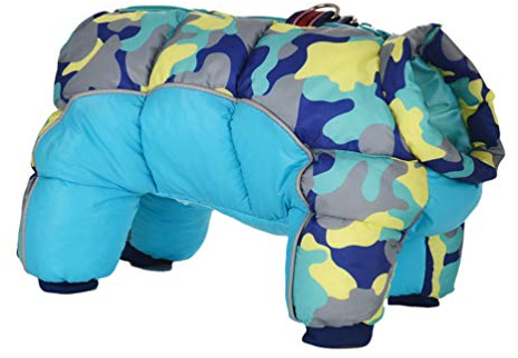 PengGengA Haustier Hund Winter Warme Winterweste Jacken 4-beinige Hunde Overall Winddicht Hundemantel Hundejacke Hundepullover (Himmelblau, 4XL)