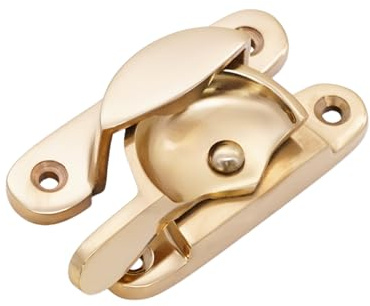 Fitch Fastener SASH Drehgriff für Fenster, Messing & Chrom (poliertes Messing)