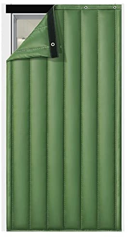 Türöffnungs-Schallschutz-Türvorhänge, wärmeisolierte Baumwollabdeckungsbarriere für Zuhause, Winter verdicken Baumwoll-Hochleistungs-PU-Stoff-Schallschutzfolie, winddichte wasserdichte Kälteschutzdeck