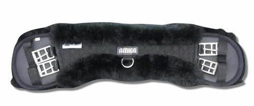 AMKA Sattelgurt Kurzgurt Dressurgurt aus Lammfell anatomisch Mondgurt