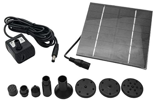 Baceyong Kit pompa da giardino per piscina con pannello alimentato fontana solare 200L/H 7V, 1.2W
