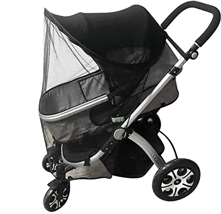 Sonnensegel mit Moskitonetz Kinderwagen UV Schutz Sonnenblende Universal Insektenschutz für Buggy Sonnenschirm Babywagen Sonnenschutz Spoprtwagen Sonnendach Seitenschutz Anti Sonnen Kinderwagen