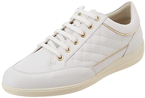 Geox Women's D Myria Trainers, White, 4 UK