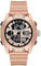 Armani Exchange Montre pour homme , mouvement AnaDigi, boîtier en ABS 46MM or rose avec bracelet en polyuréthane, AX2967