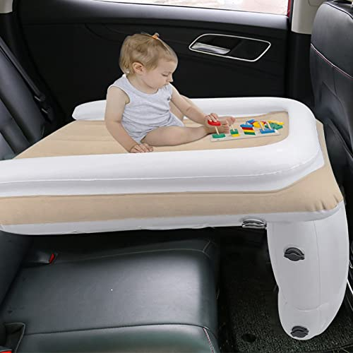 ilbcavne Auto Luftmatratze Rücksitz für Kinder, Aufblasbares Reisebett Baby mit Handpumpe Aufblasbares Matratze Bett für Flugzeugsitze, Zugsitz, Autorücksitz(Color:Classic Style)