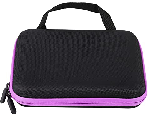 QANYEGN Aufbewahrungstasche für ätherische Öle, Ätherische Öle Aufbewahrung Tasche, Ätherische Öl Tasche Mit 63 Fächern, Aufbewahrungsbox für Ätherisches Öl und Zubehör, Lila, Für 1-3Meterl Flaschen