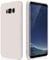 GiiYoon Case Compatible with Samsung Galaxy S8, Silky-Soft Touch Full-Body Protective Phone Silicone Case, Shockproof Cover with Microfiber Lining, off white