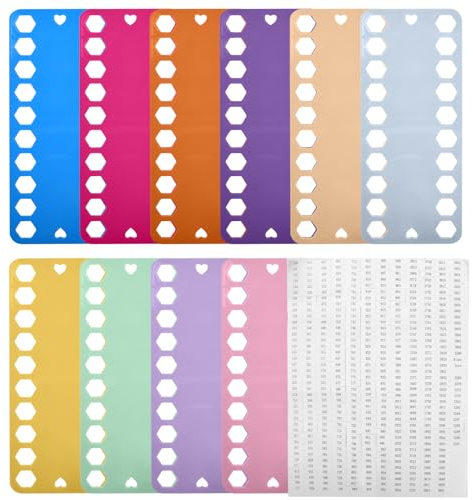 Anseom 10 Pezzi Organizer per Filo da Ricamo, Bordo di Immagazzinaggio di Fili di Plastica 20 Posizioni Supporto per Filo a Punto Croce per Ricamo, Punto Croce, Filo da Ricamo (10 Colori)