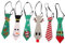 ABOOFAN Weihnachtsdeko 6St Krawatten Weihnachtsfeier-Krawatte weihnachts mit dekorative Parteiversorgung Weihnachts-Cosplay- Requisiten schmücken
