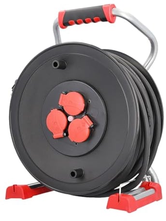 BACHMANN Profi-Kabeltrommel 3xCEE7/3 H07RN-F 3G2,5mm² 40,0m CEE7/7