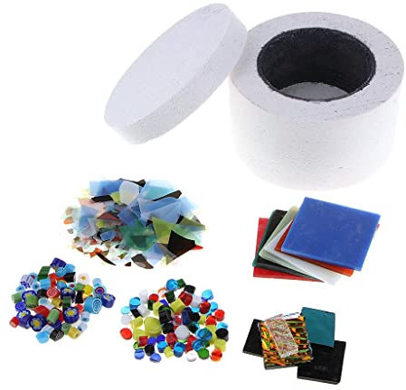 rockible de Four à Micro-ondes 6 Pièces pour Fusionner Le Four à Verre DIY Fusionner Les Bijoux Grand Four et Accessoires de Fabrication de