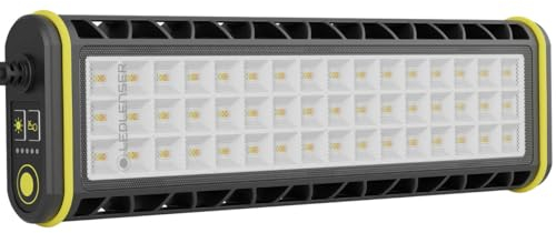 Ledlenser AT10C Work Led Strahler | Akku spotlight IP67 Schutz | Scheinwerfer 5000 Lumen | Arbeitsscheinwerfer mit 5 Helligkeitsstufen und 5-stufig einstellbarer Farbtemperatur | Arbeitsbeleuchtung