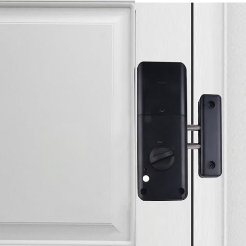 YUANGANG per Tuya Serratura per porta intelligente con controllo app invisibile serratura per porte in legno serratura per Tuya APP Card sblocco porte intelligenti per (tuya Lock Nero)