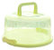 Tragbarer Kuchenbox -Trägerhandle Container Kuchen Aufbewahrung Cupcake Green Round Transporting Deckel Clip Lock