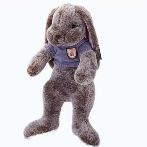 ANBTUKJ Toys Kuscheltier Hase mit Schlappohren, Dunkelbraun superweich 35cm Plüsch Kaninchen (LuoBoTu-28cm)