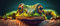 adrium Acryl-Bild 70 x 30 cm: Frosch späht aus generativer KI (207241695)