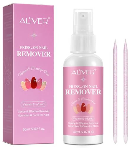 Dissolvant De Colle À Ongles Pour Presser Les Ongles, Dissolvant De Faux Ongles Vitamine E 60Ml Pour Faux Ongles, Accessoires De Dissolvant De Faux Ongles Pour L'Art Des Ongles