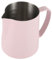 Dianoo Jarra de espuma de leche, jarra de acero inoxidable de 600 ml, taza espumadora de leche para café capuchino con escala de medición, rosa