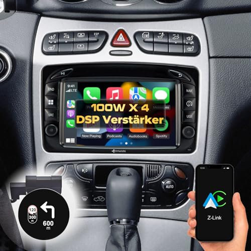 DYNAVIN Android Autoradio Navi für Mercedes CLK W209 Vito Viano W639 C-Klasse W203; 7 Zoll OEM Radio mit Wireless Carplay und Android Auto | Head-up Display | Inkl. DAB+; D9-MC2000 Premium Flex