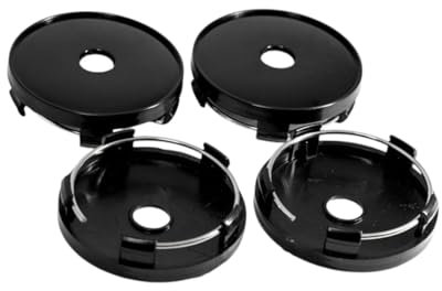 Zeayebsr 4Pcs Cache Moyeu, Cache Moyeu Seat Universels, Enjoliveurs Centre de Roue de Voiture en Noir Compatible avec Mercedes et VW et Audi, Cache Jante pour Accessoires Voitures (OD 60mm ID 56mm)