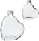 2x Flasche Herzform 200ml Herzflaschen Herz Glas Flaschen Herzförmig süße Geschenke für meine Freundin Valentinstag Flaschen Liebesbeweis Geschenkflaschen zum Befüllen Muttertag Dekoglas mit Deckel