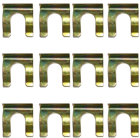 IUSOT 12 Stück U-Form Clutch Cable Brake Line Clamp Clips Set - Metall Bremsleitungshalter und Halteklammer für Bremsschläuche, Ersatz Halteclip für Feststellbremse und Autohydrauliksysteme #04