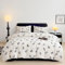 Nayoroom Bettwäsche 155x220 Baumwolle Schwarz Weiß Schmetterling Modern Bettzeug Set 2teilig Weiss mit Butterfly Mädchen Aesthetic Clean Girl Wendebettwäsche mit Reißverschluss und Kissenbezug 80x80