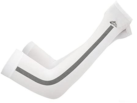 INOOMP Uv-Schutz Arm Sleeves Aus Atmungsaktivem EIS-seidenstoff Kühlend Elastisch Schnelltrocknend Für Damen Herren Outdoor Sport Radfahren Golf Angeln Joggen Weiß