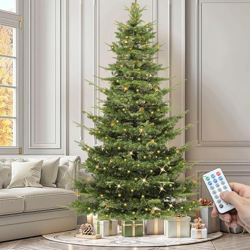 YITAHOME 6.5ft Prelit Aspen Fir Artificial Christmas Tree with Remote