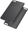 TOPWISH Plancha para barbacoa de gas y placa de inducción, hierro, 2 asas laterales, 45,9 x 25,9 x 1,7 cm, solo 1 paquete