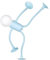 kesurpae Athlete Designs Nachtlicht, lustige Sportler Dekoration mit Saugnapf, PVC Schlafsaal Saugnapf, kleines Mini Nachtlicht, Blau