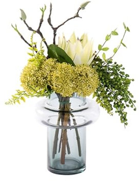 JZWCHQ Flores Falsas al Aire Libre Luz de Ventana Arte Floral de Lujo Flores de simulación Sala de Estar Mesa de Comedor Arreglos Florales Decoración del hogar Flores Artificiales al Aire Libre